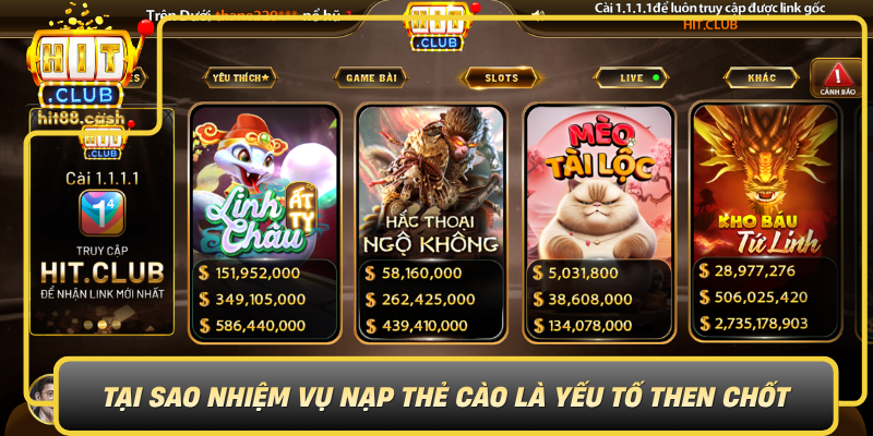 Nhiệm Vụ Nạp Thẻ Cào – Tối Ưu Trải Nghiệm Cùng HitClub 1 Tai Sao Nhiem Vu Nap The Cao La Yeu To Then Chot Trong Game0